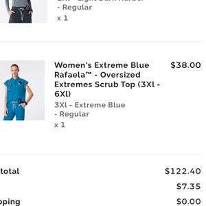 Rafaela Women's Extreme Blue Scrub Top and Zamora Joggers